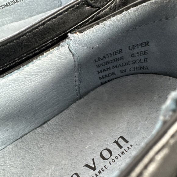 Aravon‎ Evelyn WOE03BK Black Leather Mary Jane Shoes Size 6.5 EE - Picture 10 of 12